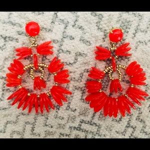 J.Crew Red Statement Earrings